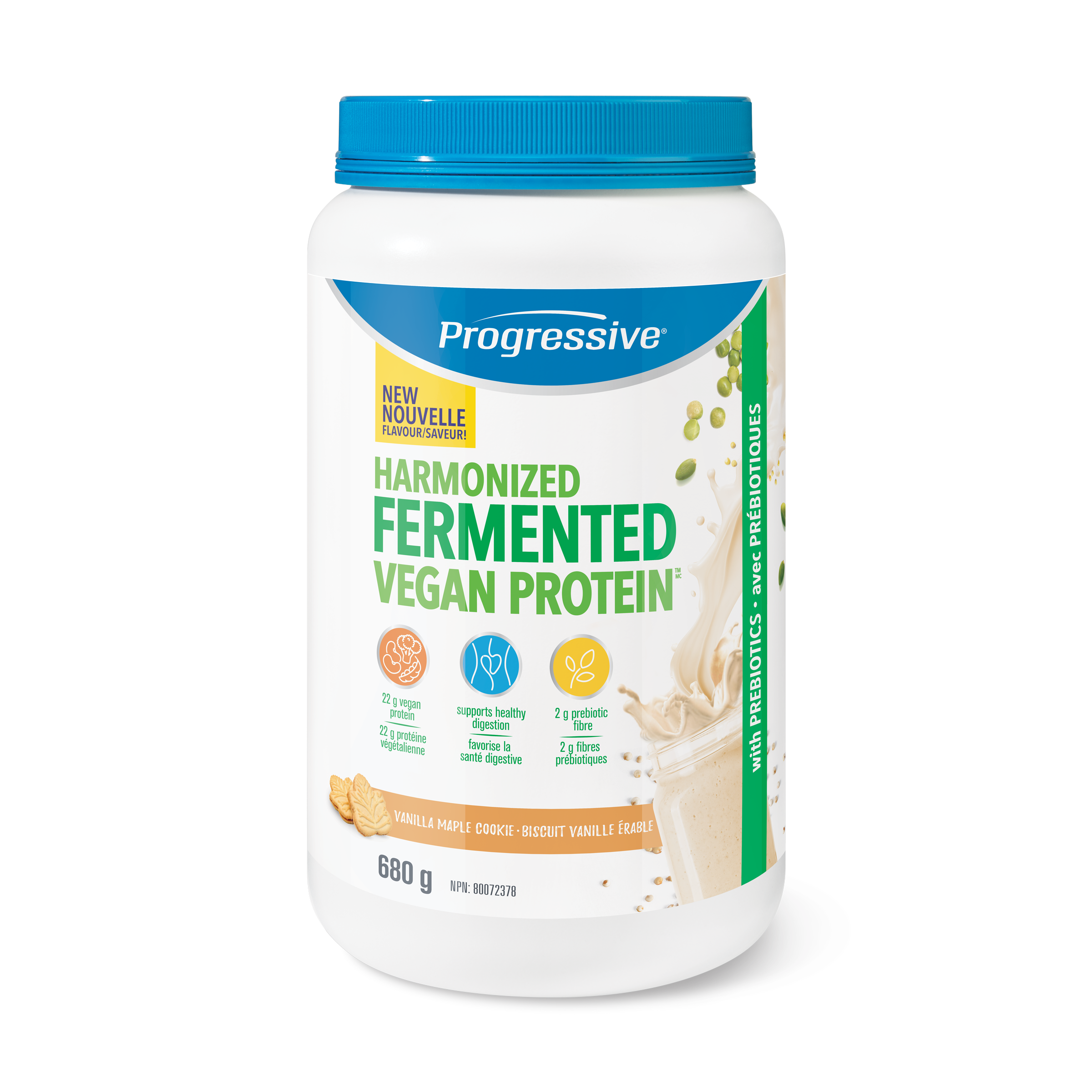 PV3395_Harmonized Fermented Vegan Protein_Vanilla Maple Cookie Flavour_Tub
